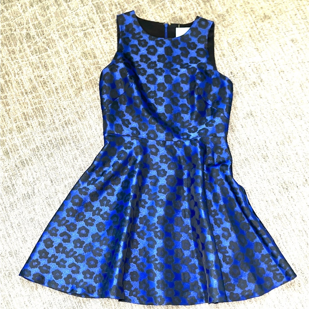 Blue and Black Sleeveless Dress Holiday Party
